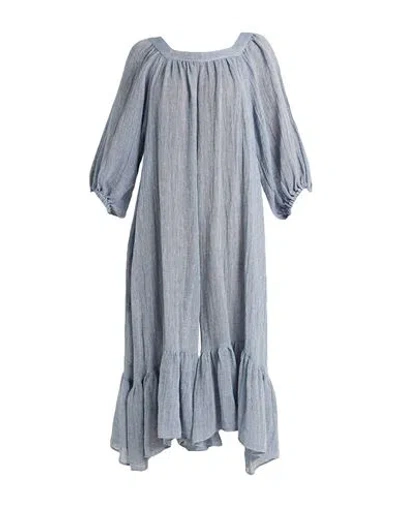 Lisa Marie Fernandez Woman Jumpsuit Blue Size 3 Linen, Polyester, Elastane