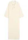 Lisa Marie Fernandez Woven Maxi Kaftan Dress In Neutral