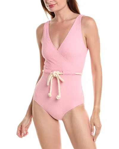 Lisa Marie Fernandez Yasmin Drawstring One-piece In Pink