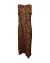 Lisa Marie Fernandez Zani Zebra-print Mini Dress In Brown Linen In Brown