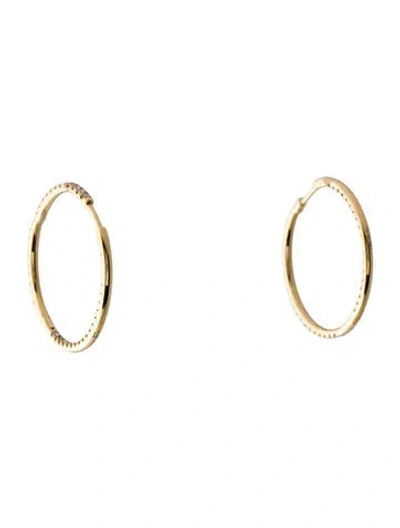 Pre-owned Lisa Nik 18k Diamond Hoop Earrings In Multi