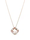 Lisa Nik 18k Rose Gold Diamond And Morganite Necklace In Gold