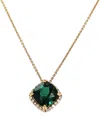 Lisa Nik 18k Rose Gold Diamond And Tourmaline Necklace In Green