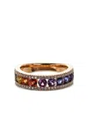 Lisa Nik 18k Rose Gold Sapphire And Diamond Ring In Gold