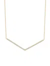 Lisa Nik 18k Yellow Gold Chevron Diamond Necklace In Gold