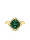 Lisa Nik 18k Yellow Gold Diamond And Tourmalite Ring In Gold