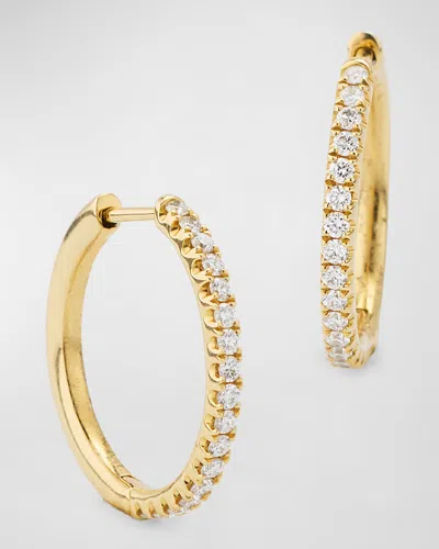 Lisa Nik 18k Yellow Gold Diamond Hoop Earrings