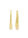 Lisa Nik 18k Yellow Gold Elongated Oval Hoop Earrings In Gold