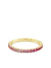 Lisa Nik 18k Yellow Gold Ombre Skinny Sapphire Ring In Gold