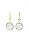 Lisa Nik 18k Yellow Gold Quartz And Diamond Earrings In Gold