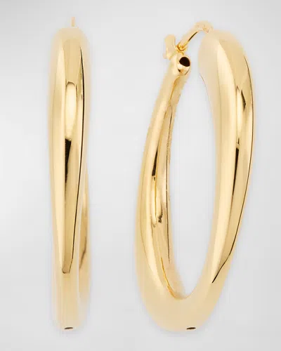 Lisa Nik 18k Yellow Gold Round Thin Hoop Earrings
