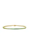 Lisa Nik 18k Yellow Gold Tsavorite Garnet Bracelet In Brown