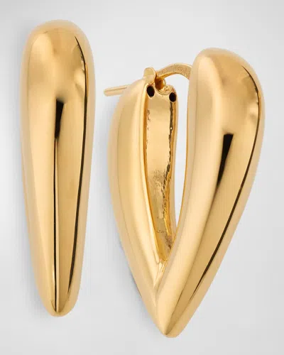 Lisa Nik 18k Yellow Gold V-shape Hoop Earrings