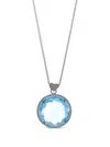 Lisa Nik 18kt White Gold Pendant Topaz Necklace In Brown
