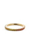 Lisa Nik 18kt Yellow Gold Ombre Sapphire Ring In Gold