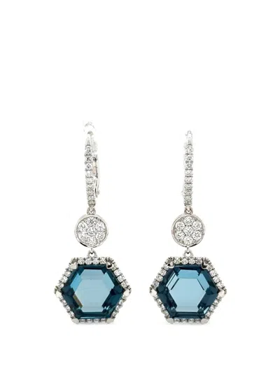 Lisa Nik Diamond And Topaz Earrings In Multi