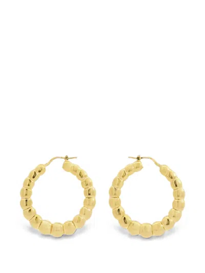 Lisa Nik Golden Dreams Beaded Hoop Earrings