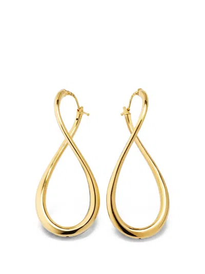 Lisa Nik Golden Dreams Curved Drop Earrings