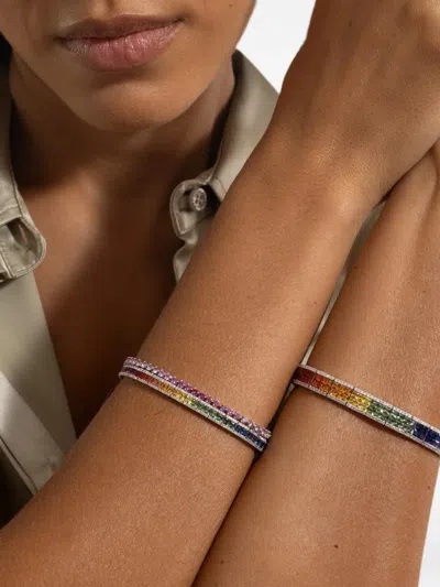 Lisa Nik Pink Sapphire Bracelet In Multi