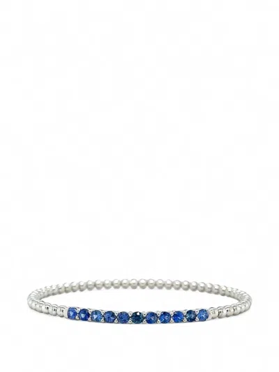 Lisa Nik Rainbow Sapphire Bracelet In Silver