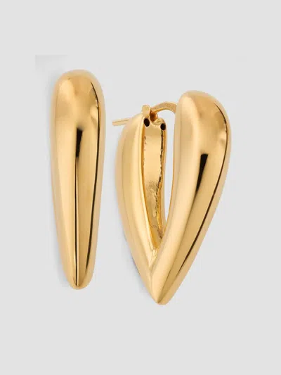 Lisa Nik Women's 18k Yellow Gold V-shaped Hoop Earrings