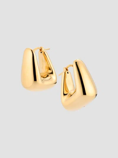 Lisa Nik Women's Golden Dreams 18k Yellow Gold Puffy Square Hoop Earrings In Green
