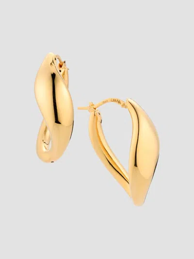 Lisa Nik Women's Golden Dreams 18k Yellow Gold Twisted Hoop Earrings