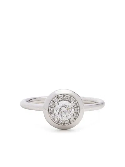 Lisa O 18k White Gold Meraviglioso Diamond Ring In Silver