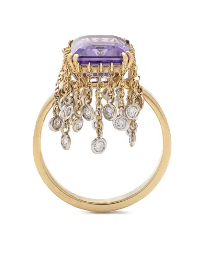 Lisa O 18k Yellow Gold Amethyst Ring