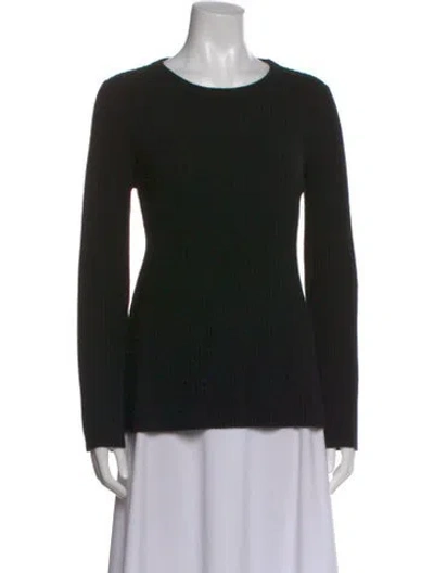 Pre-owned Lisa Perry Cashmere Crew Neck Sweater In Black