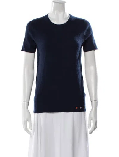 Pre-owned Lisa Perry Cashmere Crew Neck Sweater In Blue