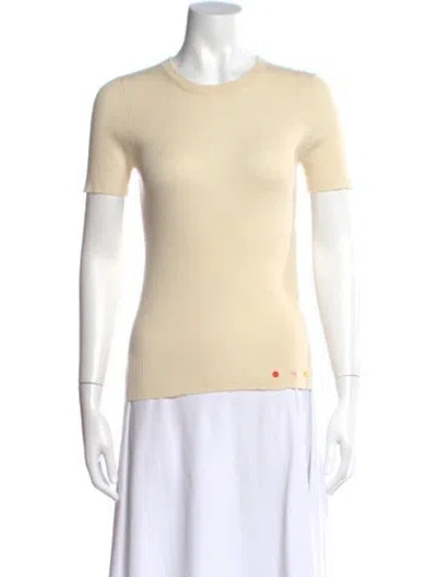 Pre-owned Lisa Perry Cashmere Crew Neck Sweater In Neutral