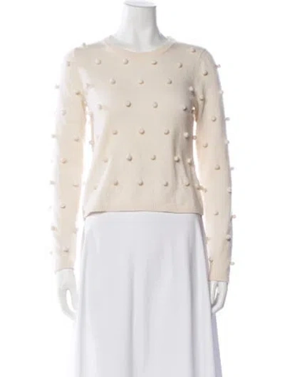 Pre-owned Lisa Perry Cashmere Graphic Print Sweater In Neutral