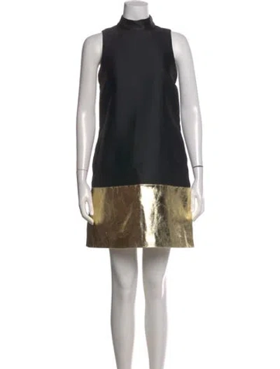 Pre-owned Lisa Perry Colorblock Pattern Mini Dress