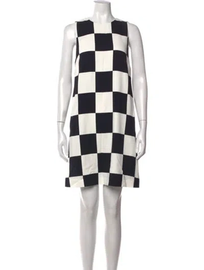 Pre-owned Lisa Perry Colorblock Pattern Mini Dress In Multi