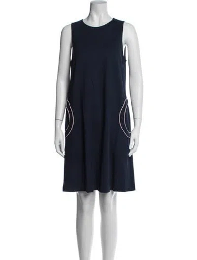 Pre-owned Lisa Perry Crew Neck Knee-length Dress In Blue