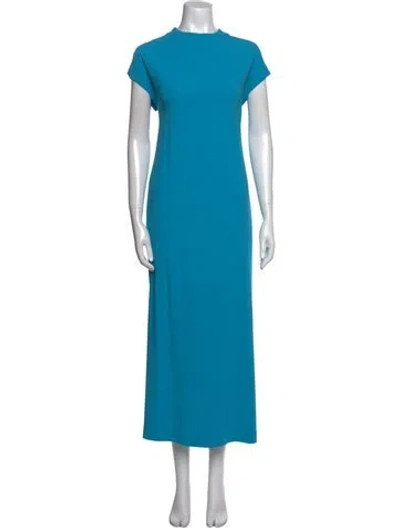 Pre-owned Lisa Perry Crew Neck Long Dress In Blue