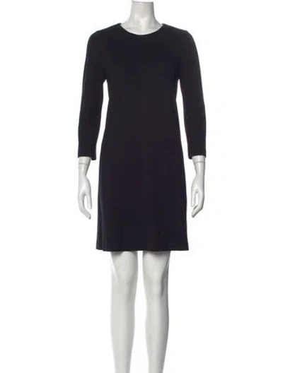 Pre-owned Lisa Perry Crew Neck Mini Dress In Black