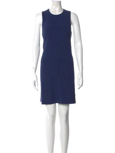 Pre-owned Lisa Perry Crew Neck Mini Dress In Blue