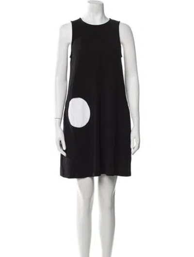 Pre-owned Lisa Perry Crew Neck Mini Dress In Blue