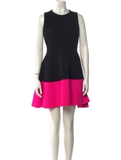 Pre-owned Lisa Perry Crew Neck Mini Dress In Multi