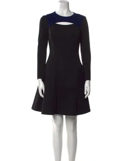 Pre-owned Lisa Perry Crew Neck Mini Dress In Multi