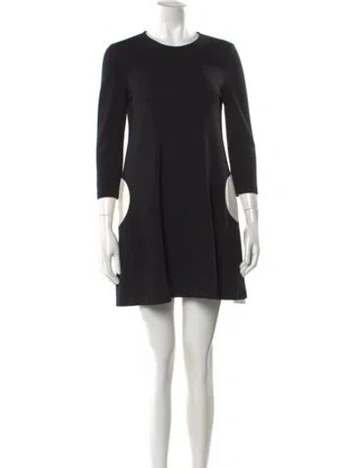 Pre-owned Lisa Perry Crew Neck Mini Dress In Multi