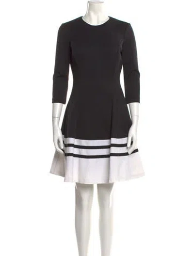 Pre-owned Lisa Perry Crew Neck Mini Dress In Multi