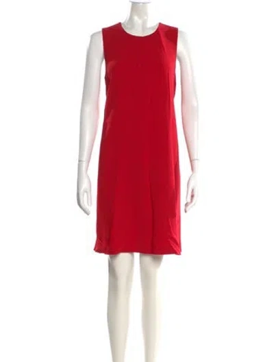 Pre-owned Lisa Perry Crew Neck Mini Dress In Red