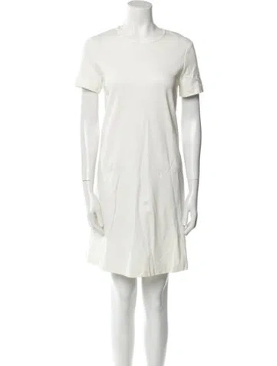 Pre-owned Lisa Perry Crew Neck Mini Dress In White