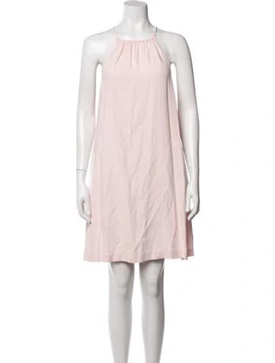 Pre-owned Lisa Perry Halterneck Mini Dress In Pink