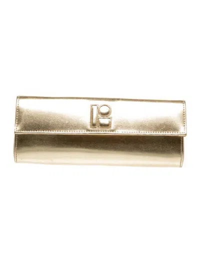 Pre-owned Lisa Perry Leather Clutch In Gold