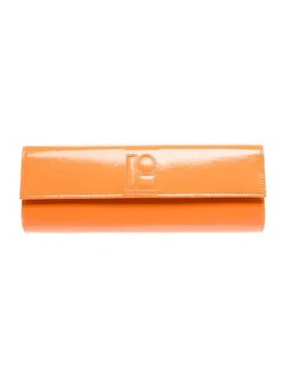 Pre-owned Lisa Perry Leather Clutch In Orange