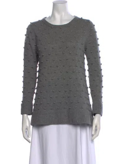Pre-owned Lisa Perry Merino Wool Patterned Sweater In Grey